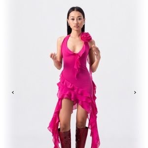 Fanci Club Garden of Eden Dress in Fuschia size Small